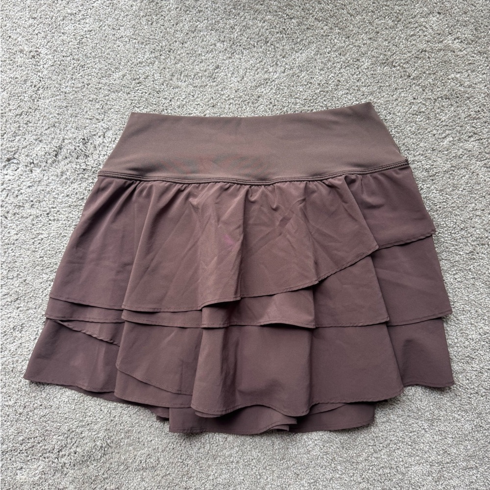Aerie Brown Ruffle Skirt